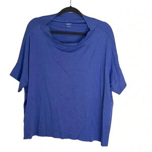 Planet by Lauren G Boxy Shirt One Size Fits All Workout Activewear Sporty